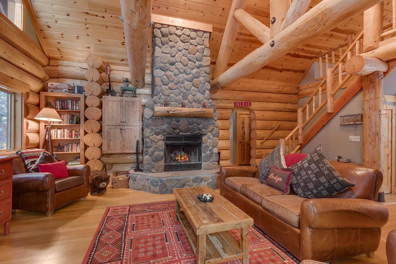Lake Tahoe Rental Log Cabin Living At Tahoe Donner