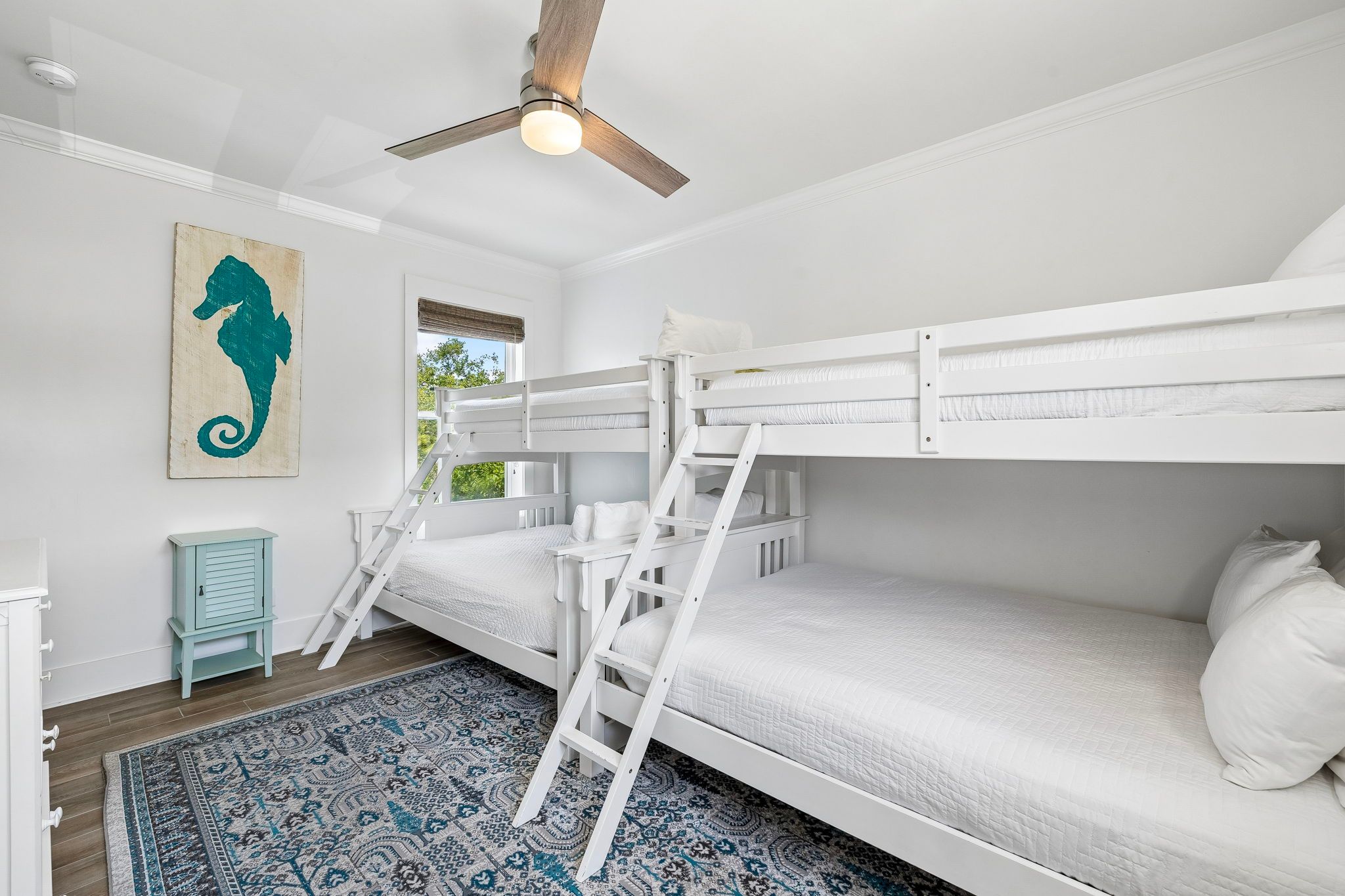 Bunk room on second-floor with ladder access, made for kids