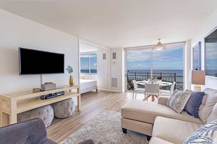 Modern Living Room with Flat Screen TV Modern Living Room with Flat Screen TV