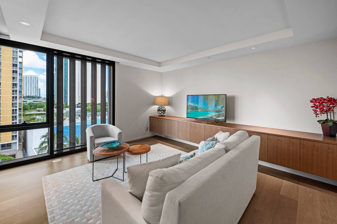 Living room with flat screen TV Living room with flat screen TV