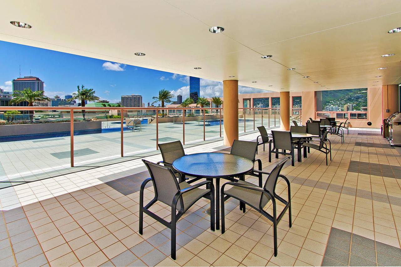 BBQ grill and tables BBQ grill and tables