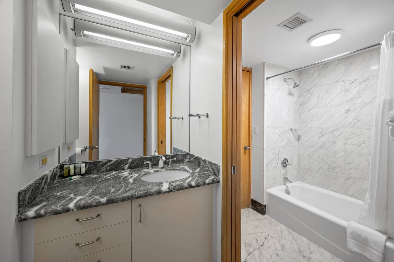 Guest bathroom with shower and tub Guest bathroom with shower and tub