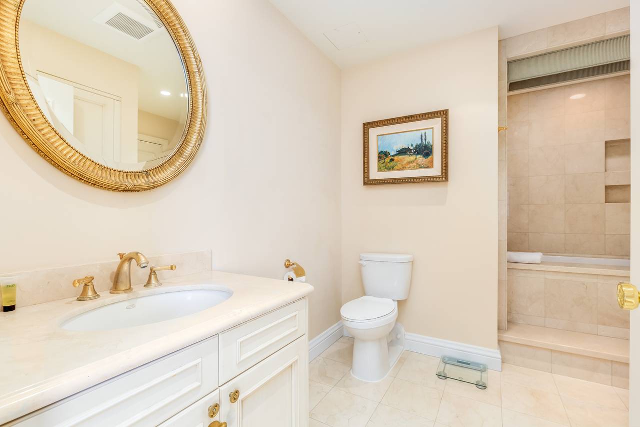Luxurious marble bathroom with soaking tub Luxurious marble bathroom with soaking tub