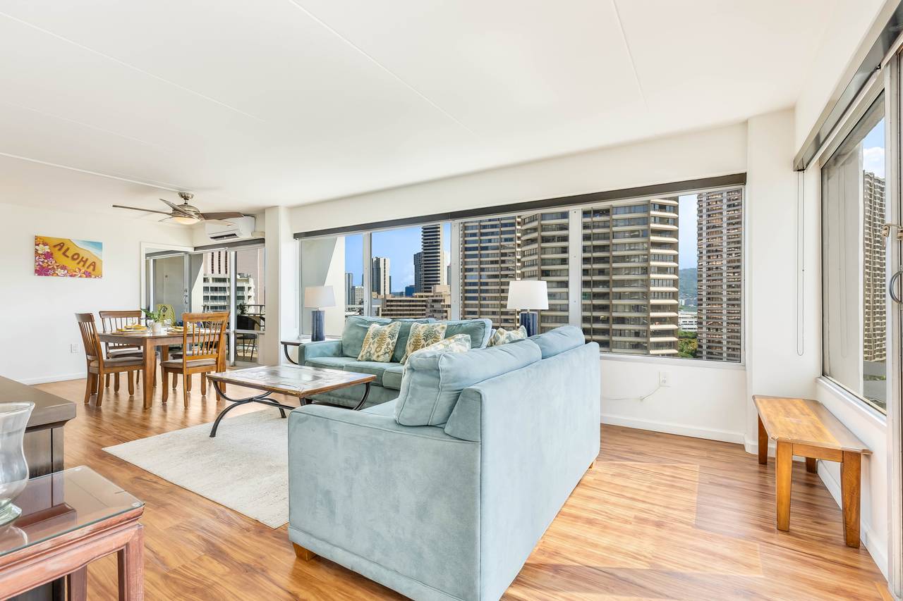 A bright and airy living room filled with natural light A bright and airy living room filled with natural light