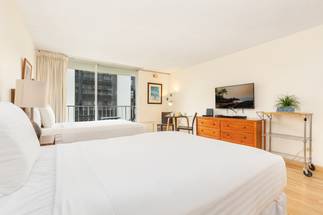 Studio with Flat Screen TV and Clothes Dresser Studio with Flat Screen TV and Clothes Dresser