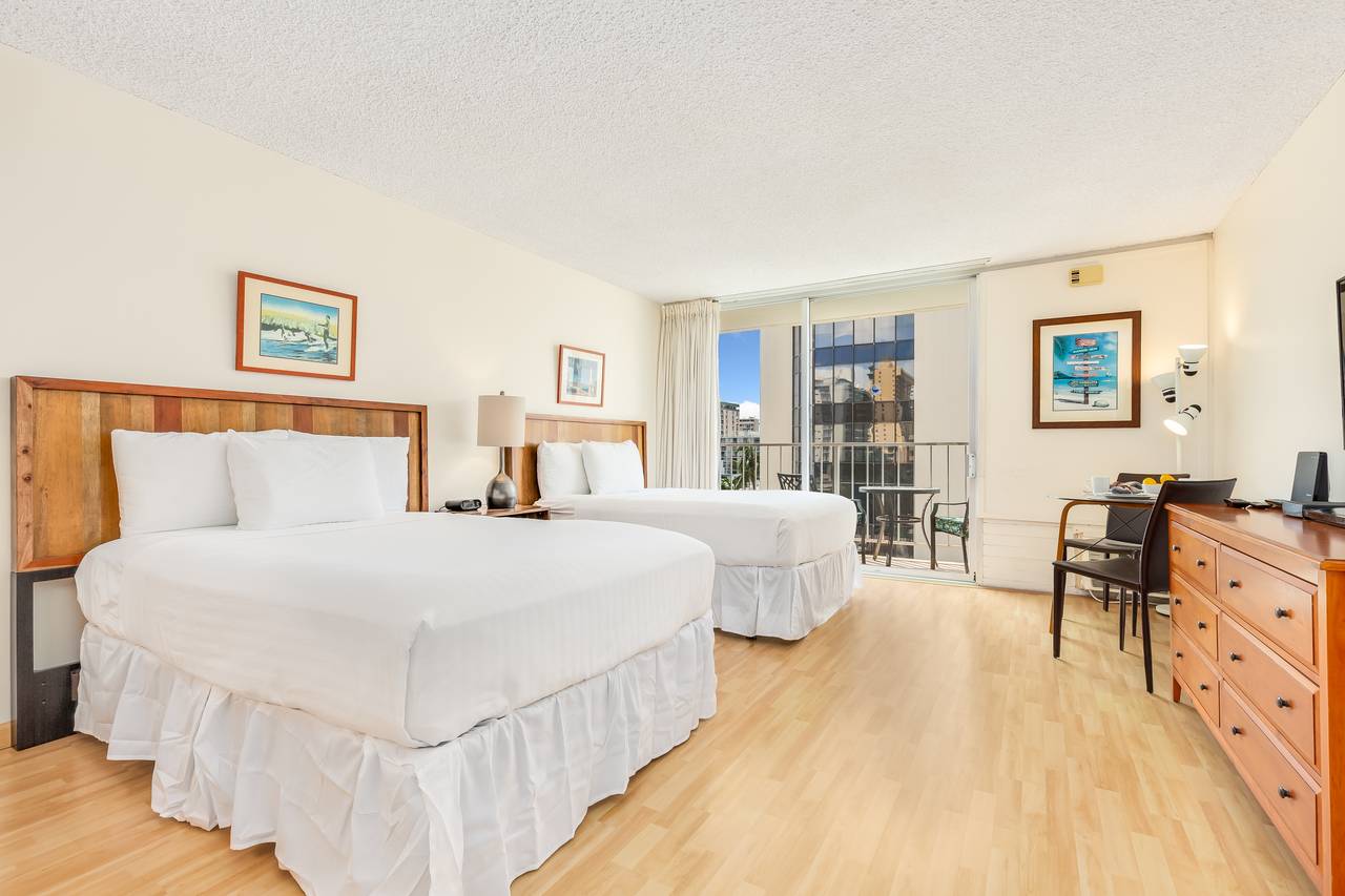 Studio with 2 Full Beds and Window AC Studio with 2 Full Beds and Window AC