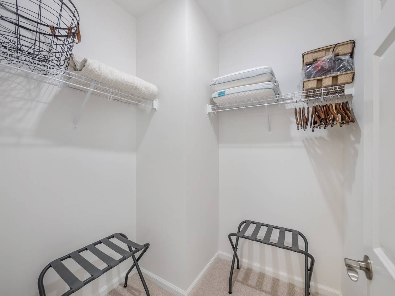 Bedroom 1- Closet and extra pillows Bedroom 1- Closet and extra pillows