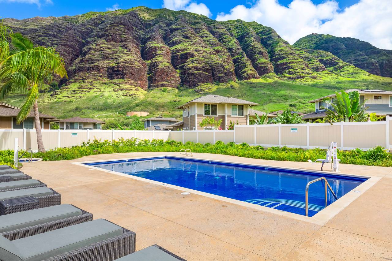 Enjoy a refreshing swim with stunning mountain views Enjoy a refreshing swim with stunning mountain views