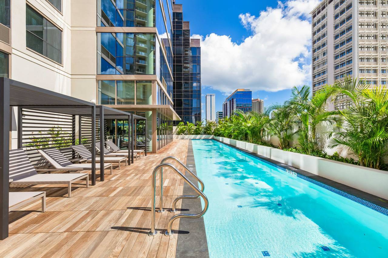 The perfect day begins with a dip in the pool The perfect day begins with a dip in the pool