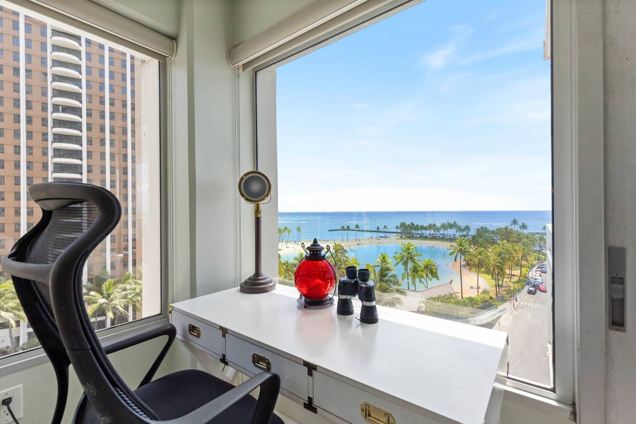 A workspace with sweeping ocean views A workspace with sweeping ocean views