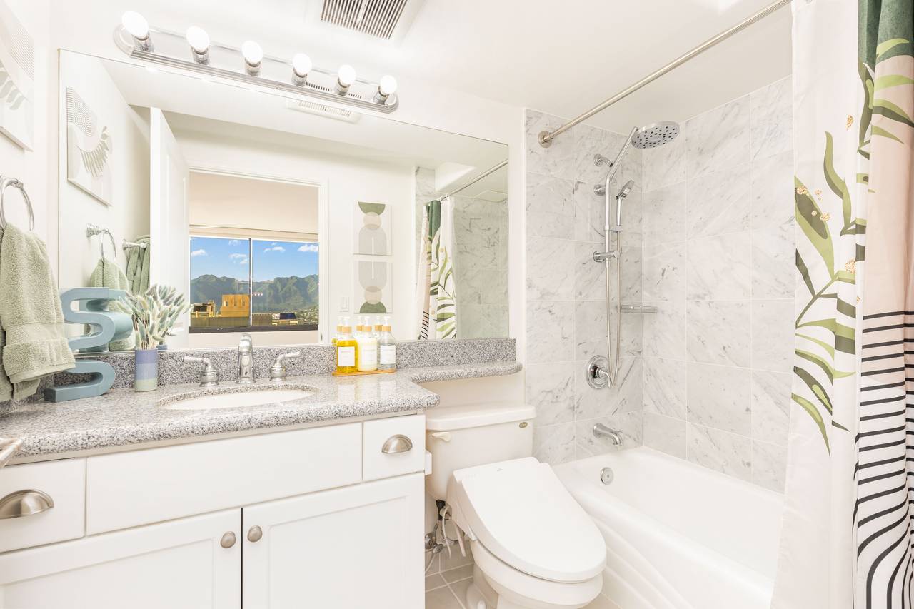 Relax in the bathroom with a bathtub Relax in the bathroom with a bathtub