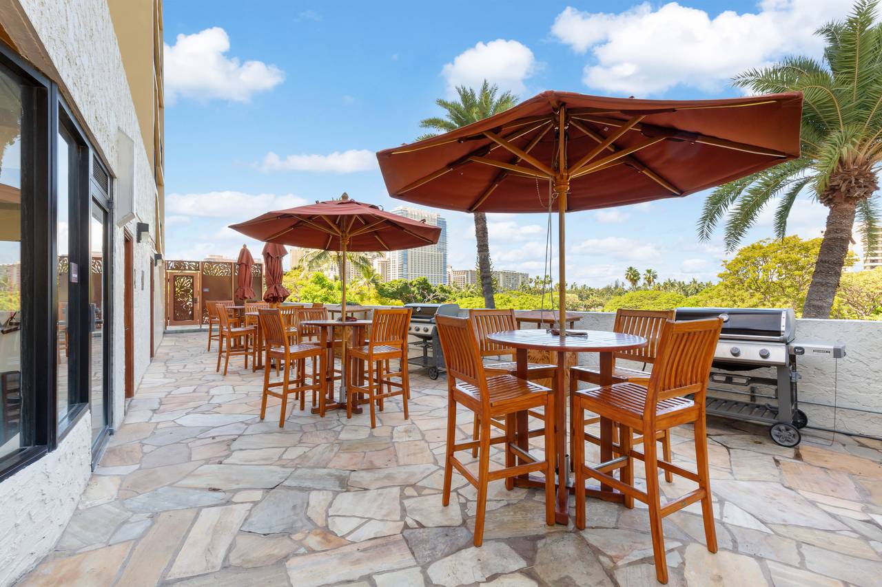 BBQ area with outdoor seating BBQ area with outdoor seating