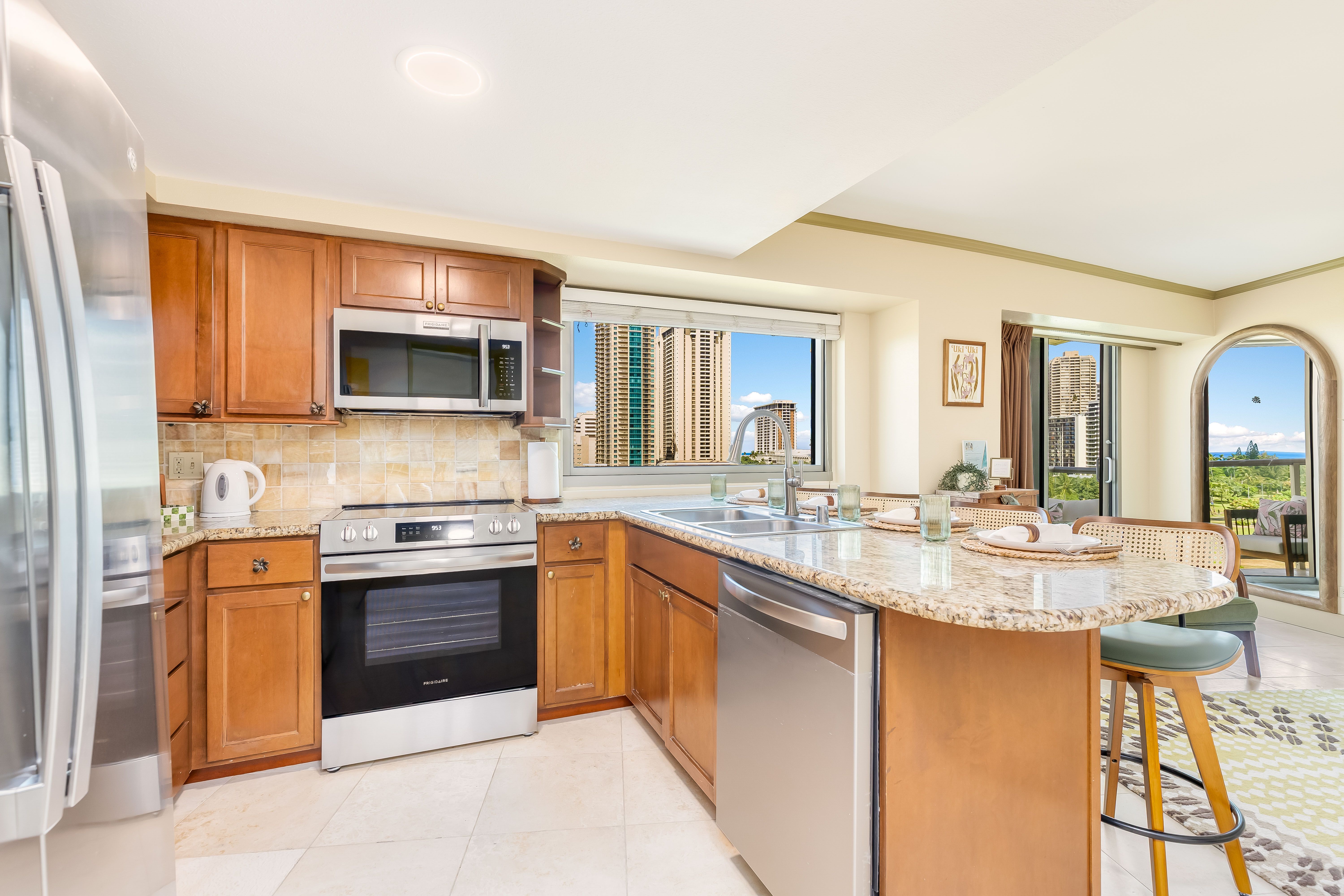 Kitchen with brand-new appliances