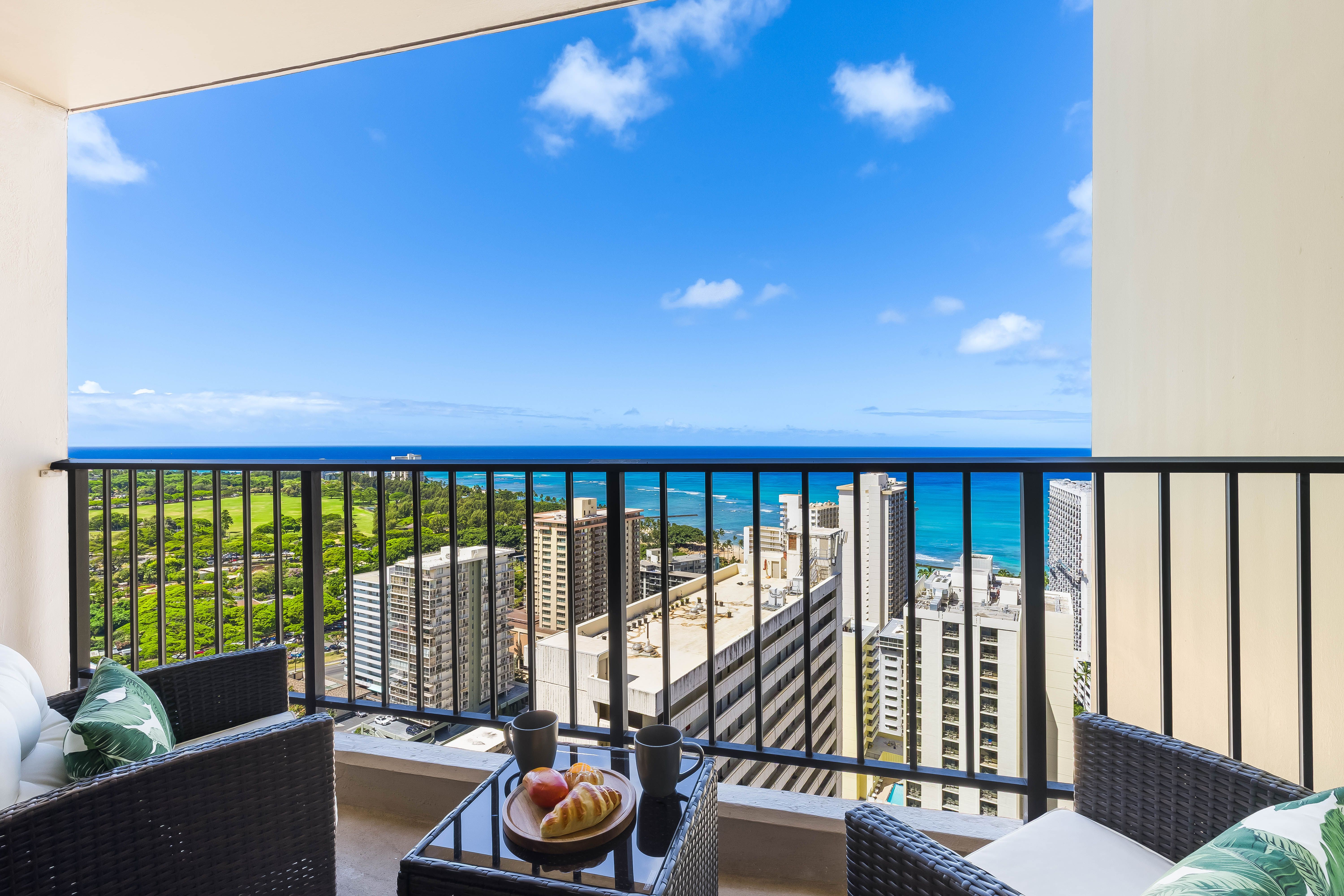 Morning coffee tastes better with ocean views like these
