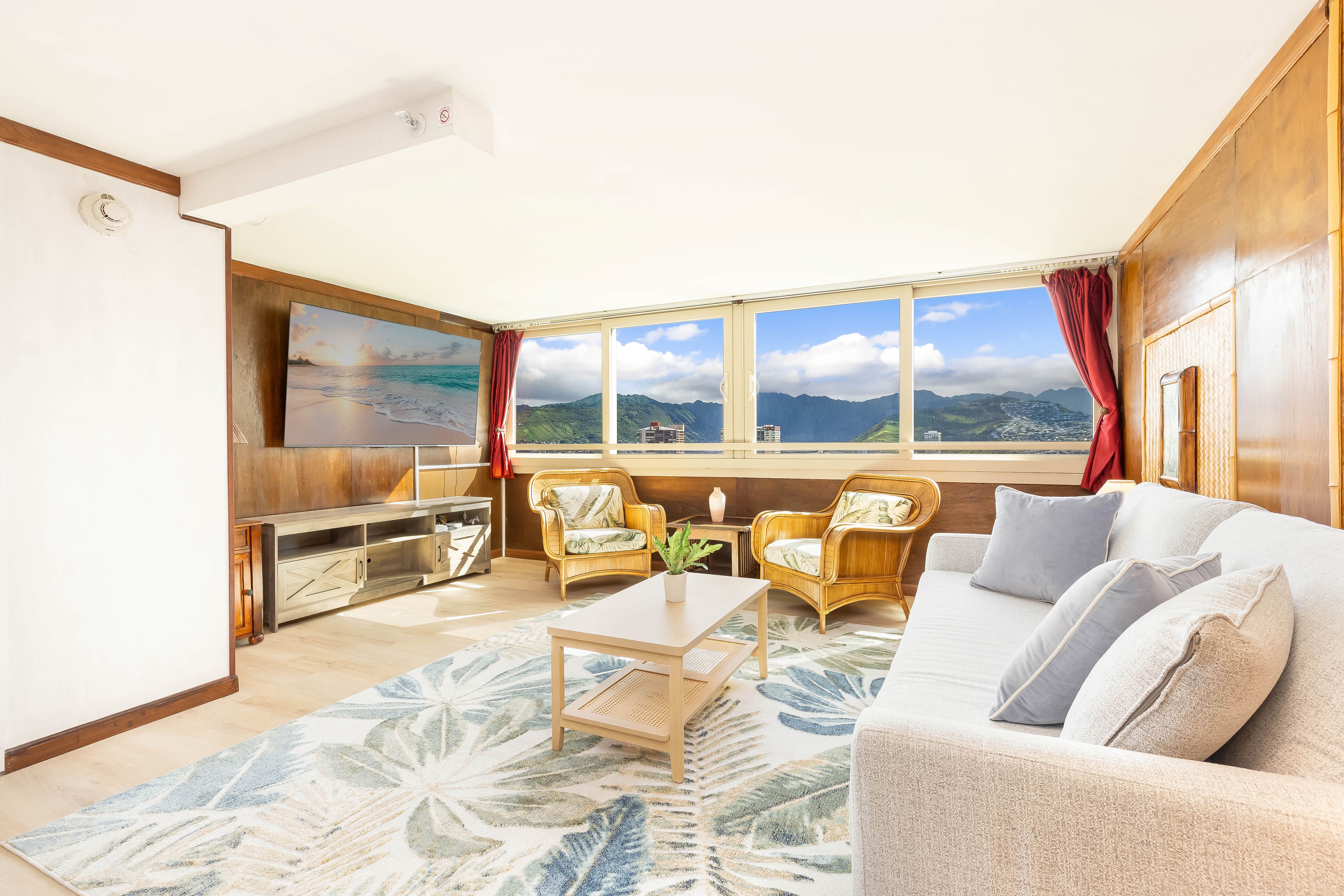 Relax and take in stunning mountain views from the living room