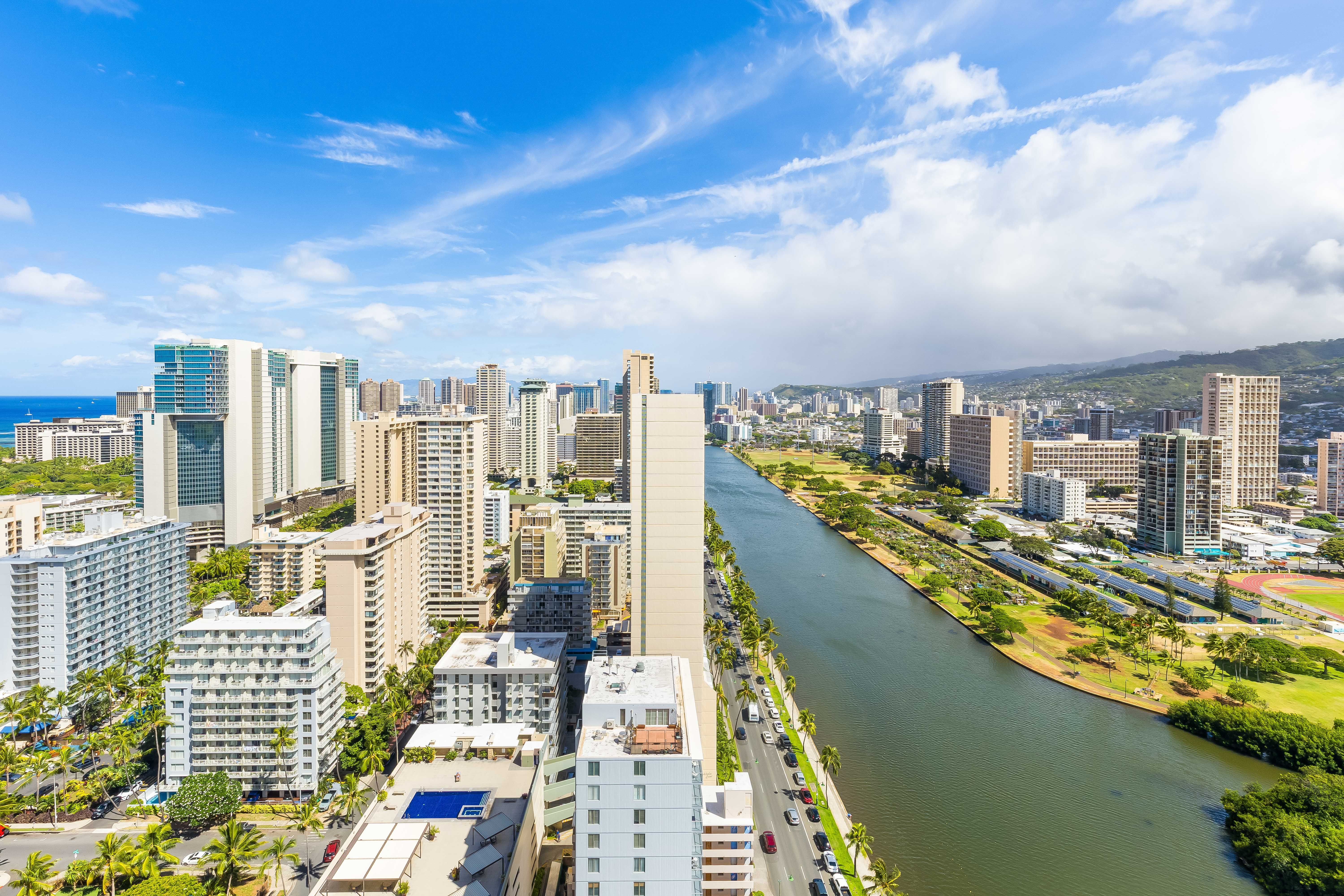 Enjoy beautiful Ala Wai views