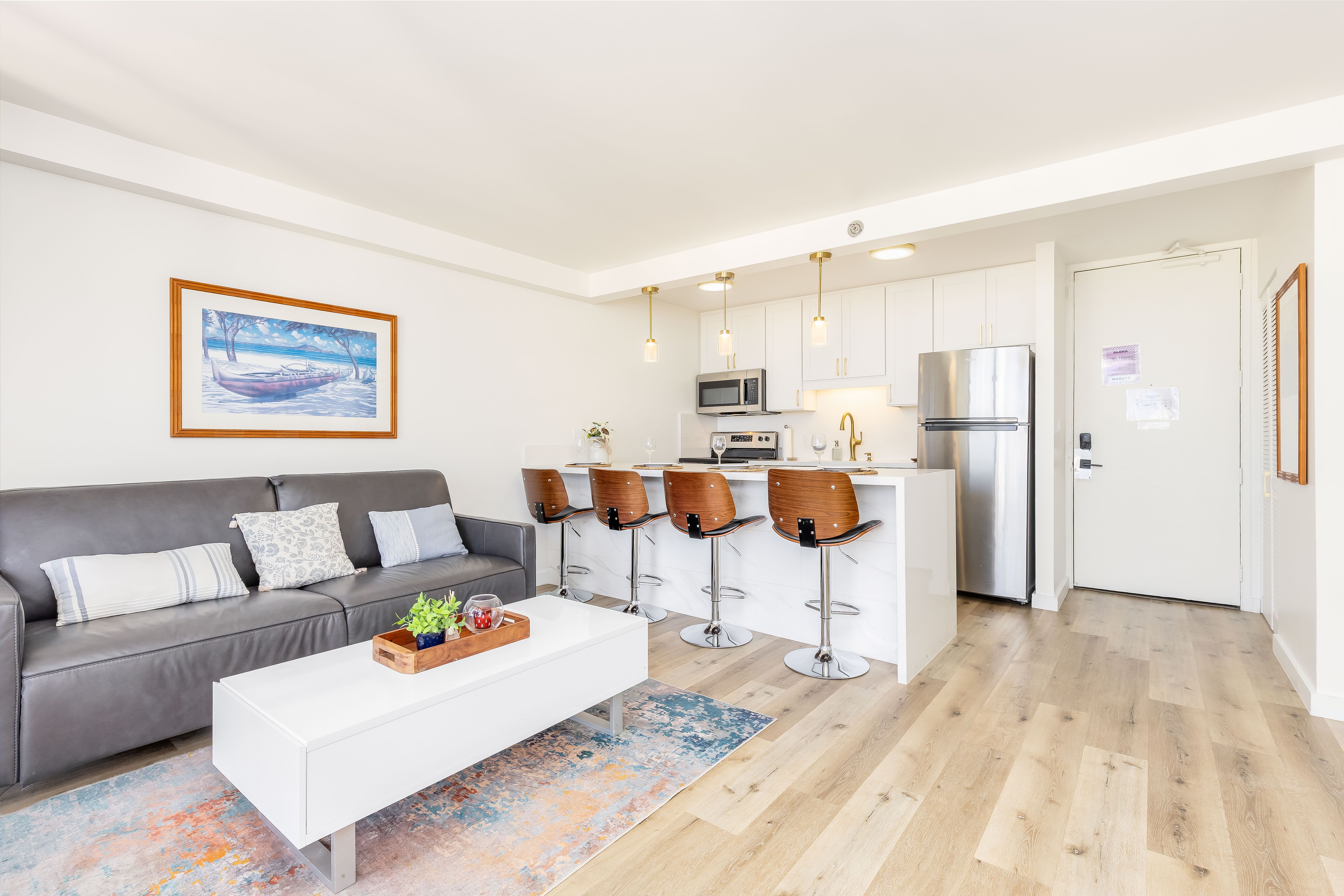 Cozy Living Room with a Relaxing Island Vibe