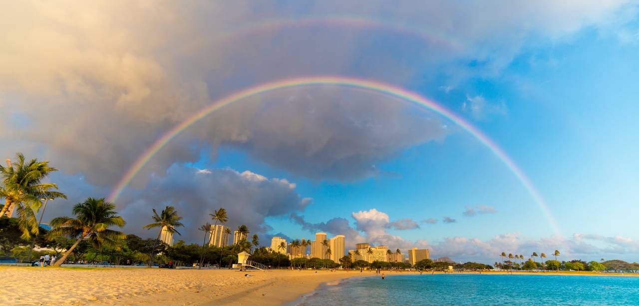 Double Rainbow Magic Over Waikiki Beach Double Rainbow Magic Over Waikiki Beach