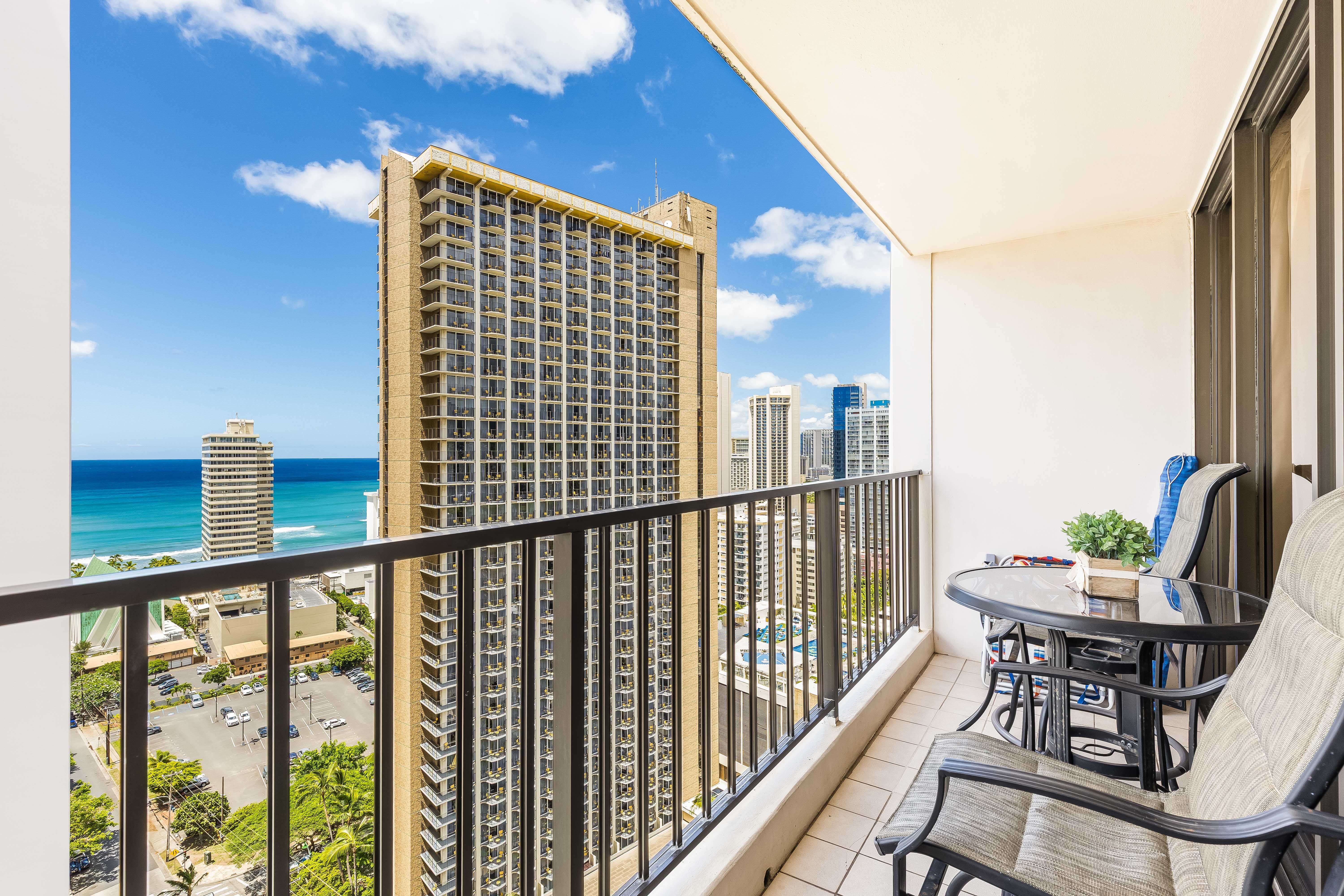 Take in beautiful ocean views from your private balcony