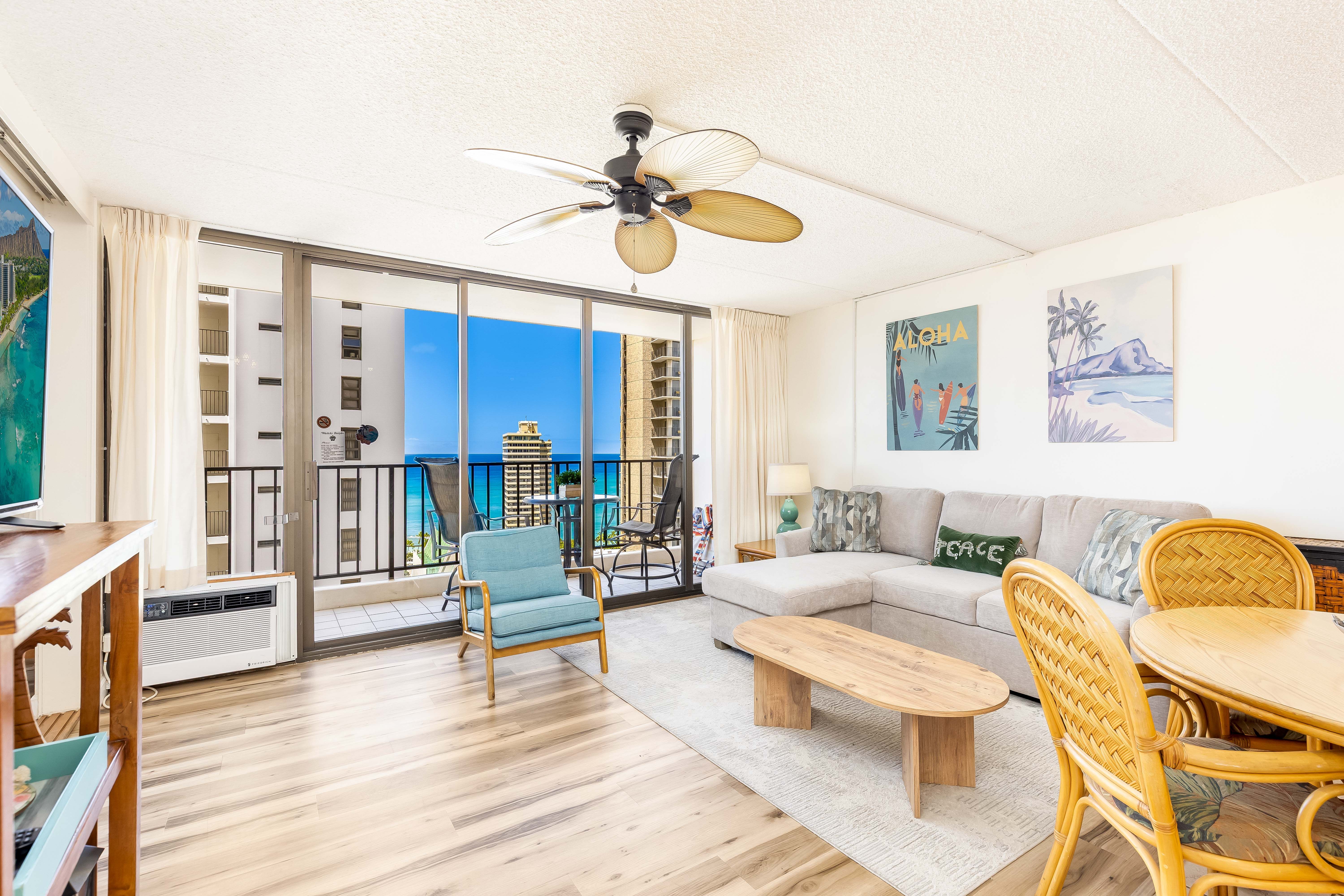 Relax and unwind in the bright, spacious living room