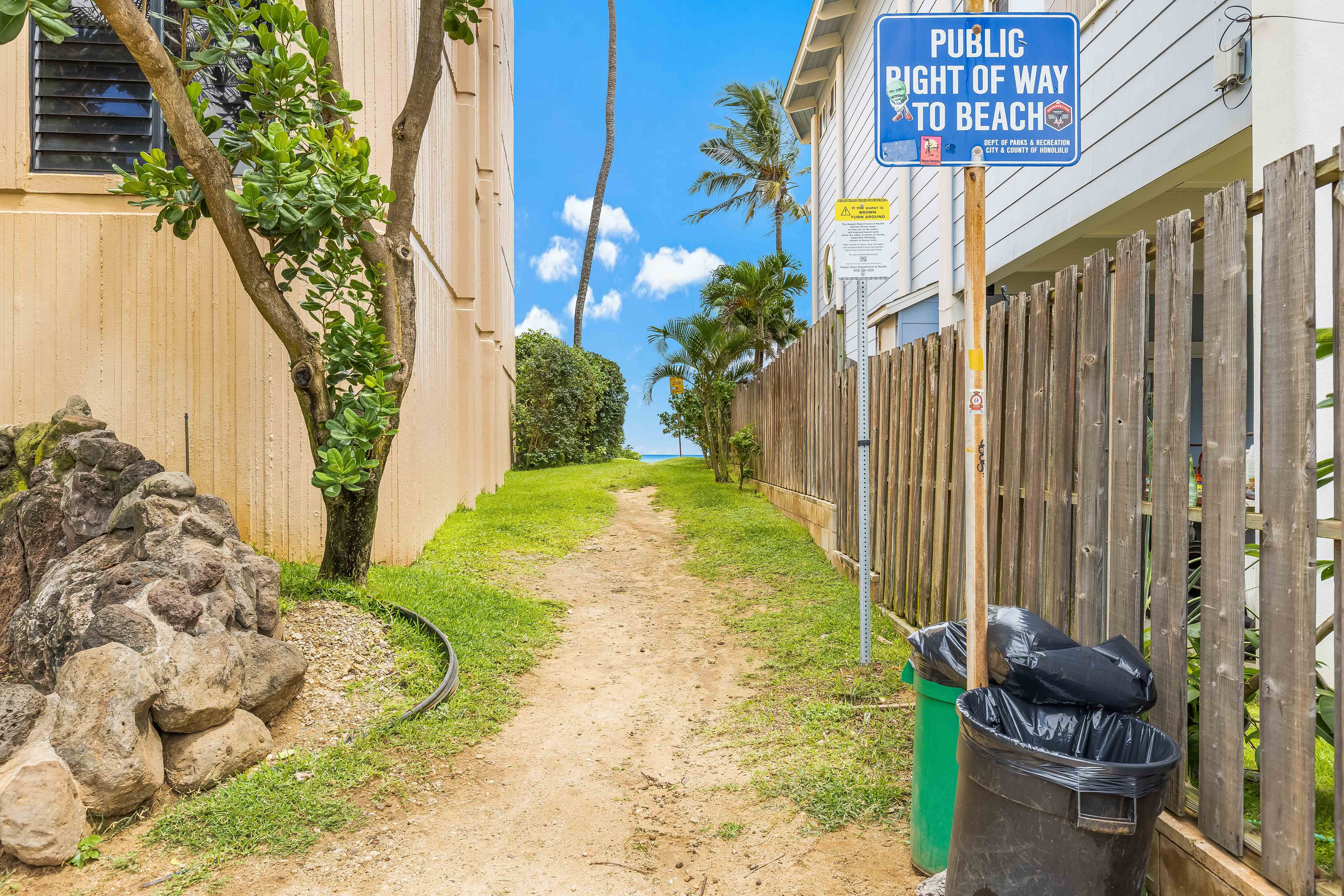 Follow the convenient path directly to the beach