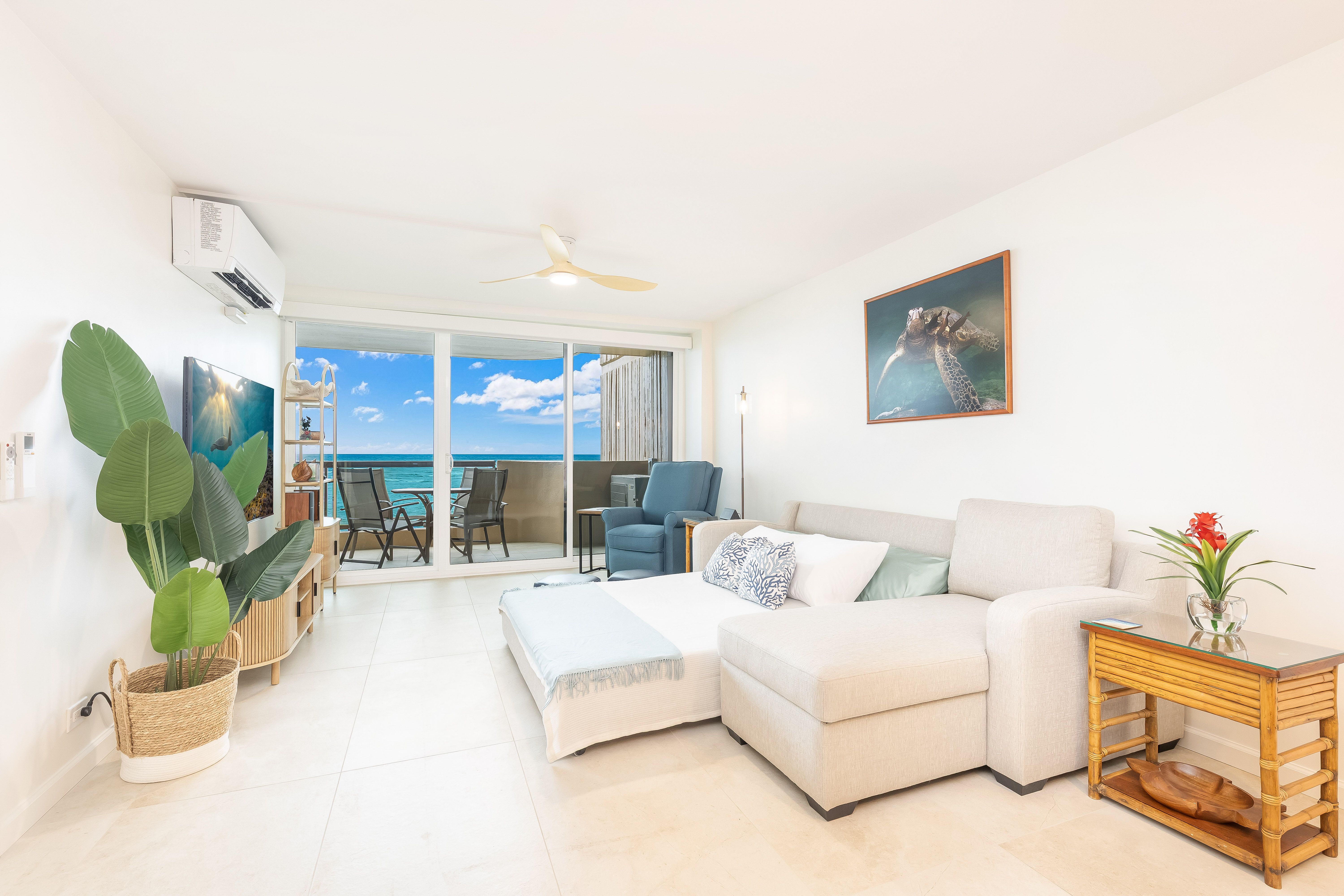 Relax and unwind in the bright, spacious living room