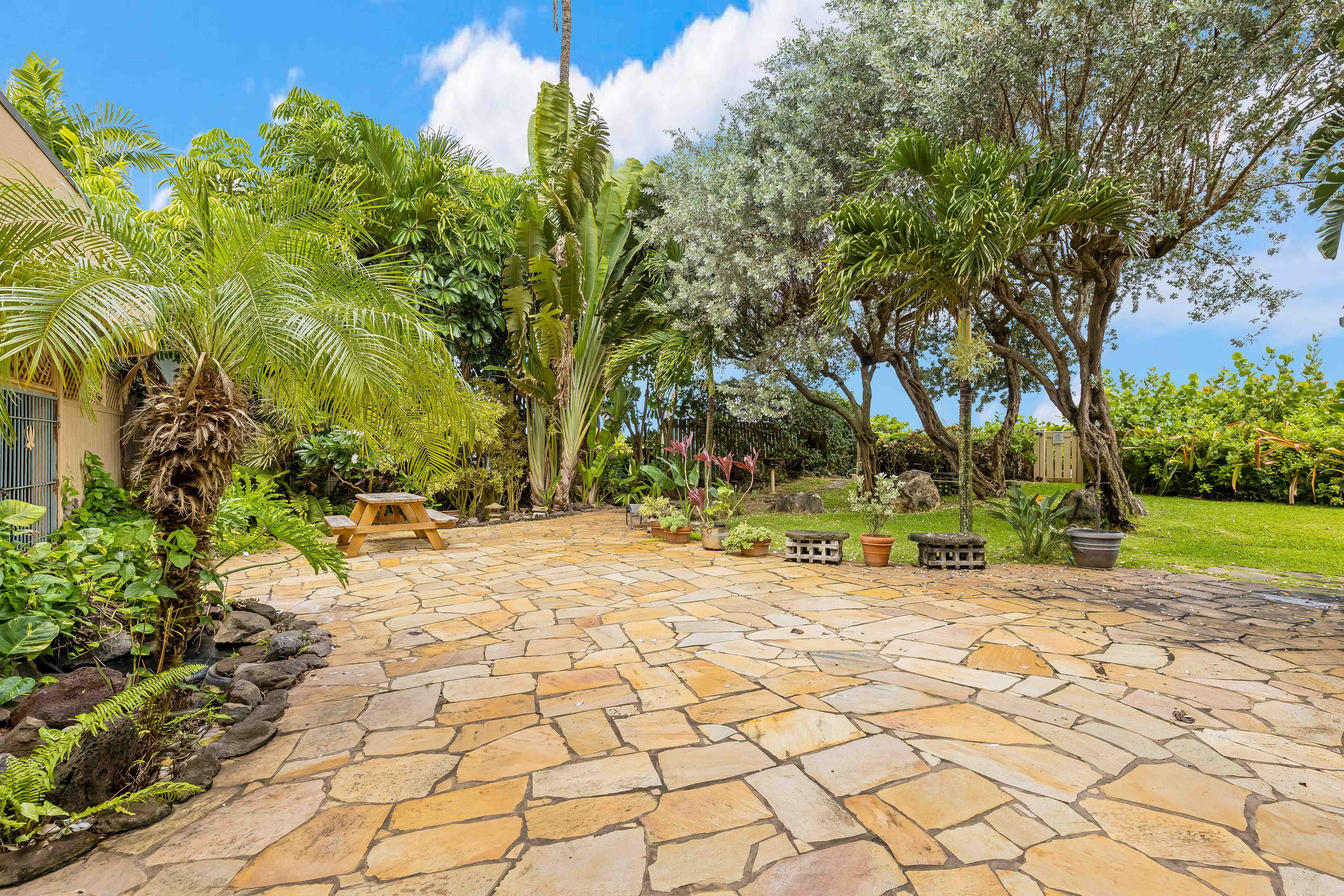 A peaceful outdoor space to relax and enjoy