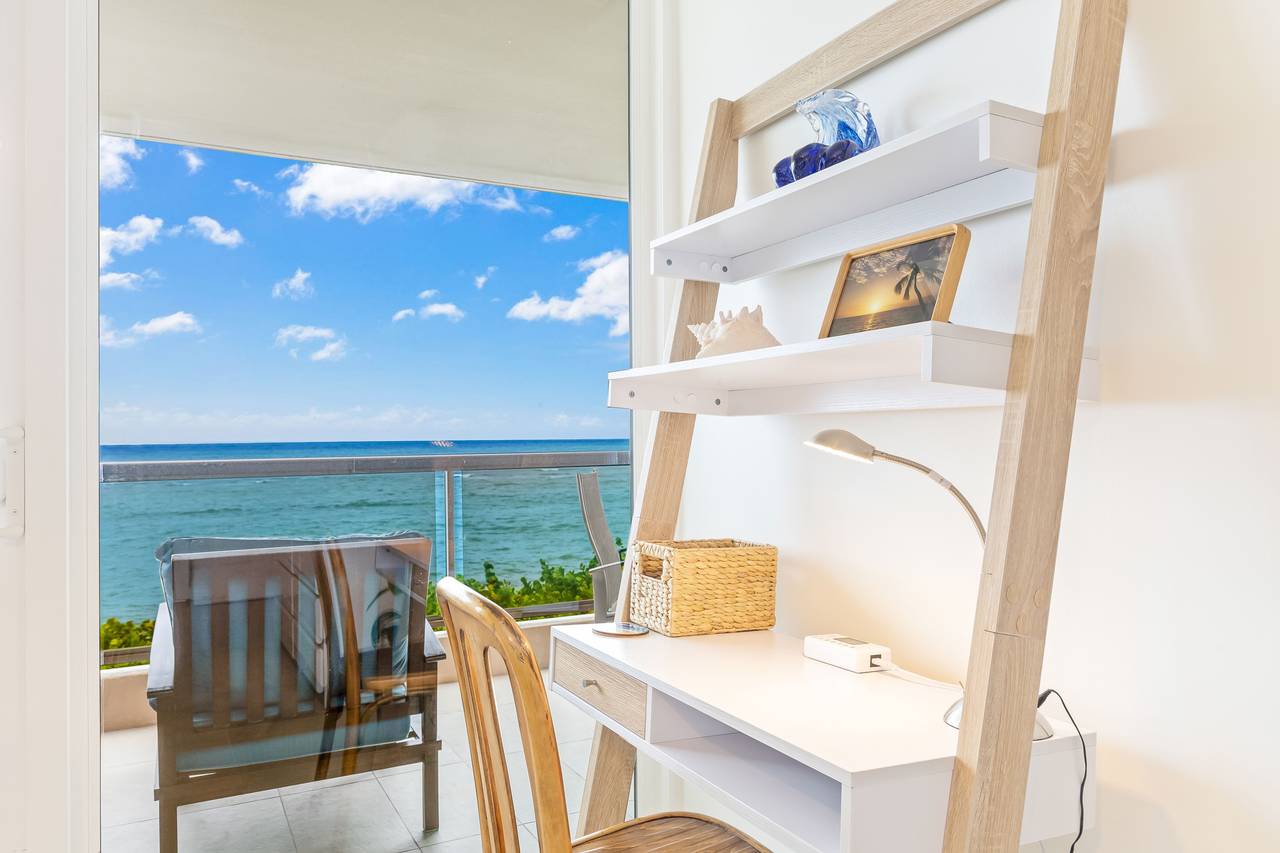 Work remotely from your desk with an ocean view Work remotely from your desk with an ocean view