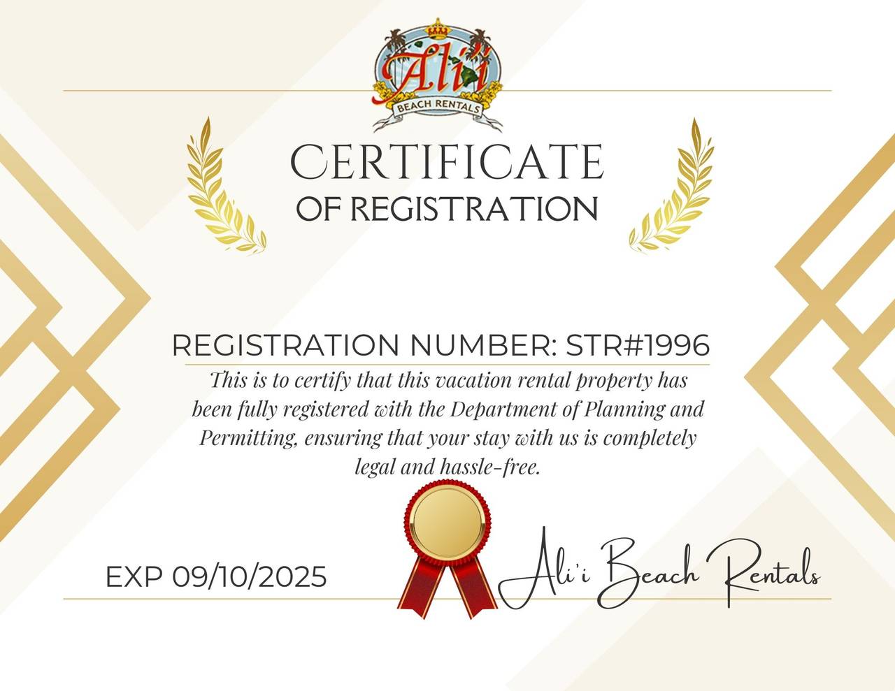 STR Registration Number STR Registration Number