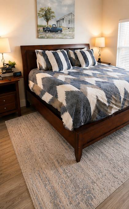 Master bedroom with new flooring