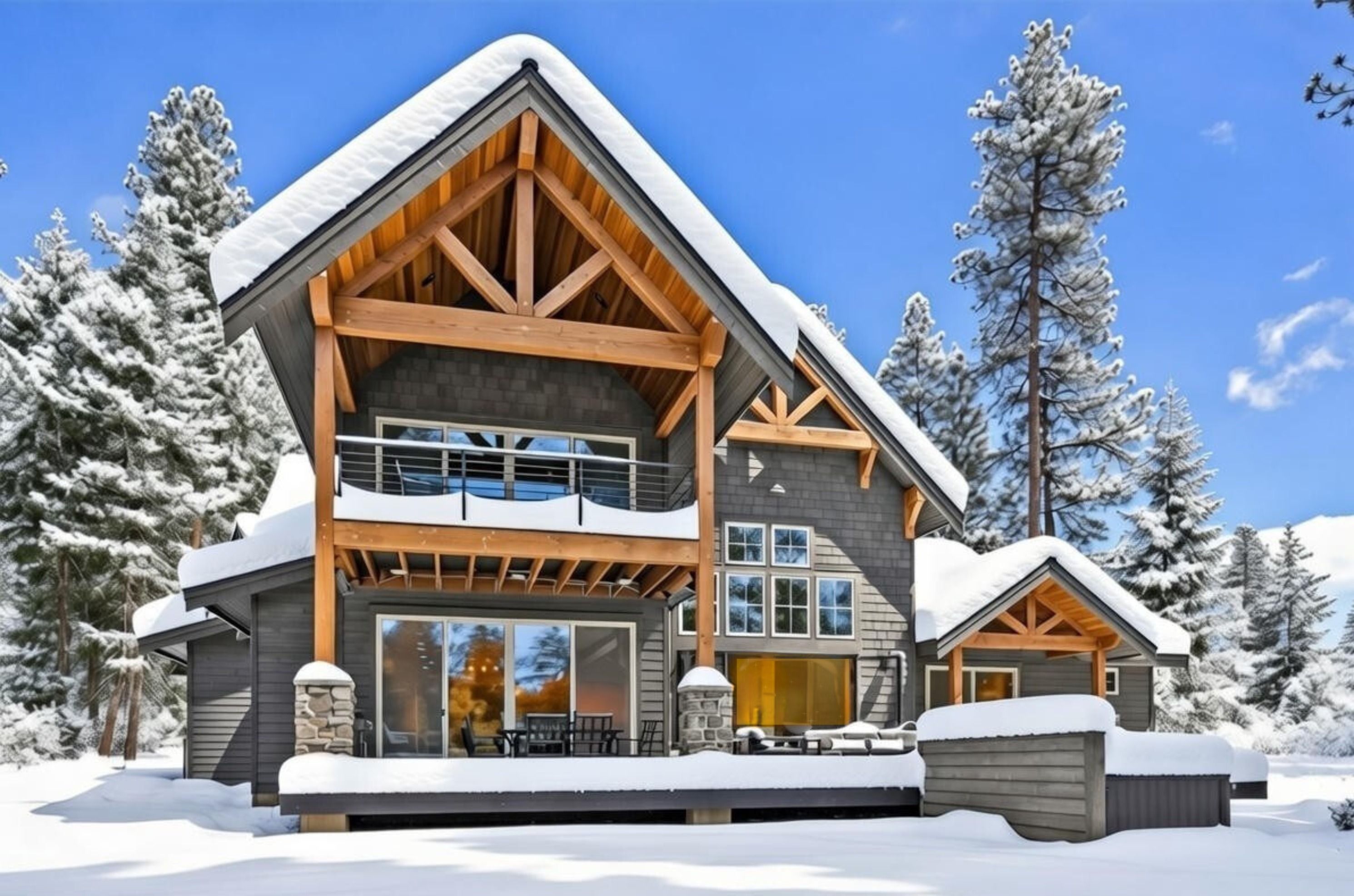 Exterior in Snow with lighting