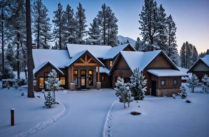 Exterior in Snow twilight