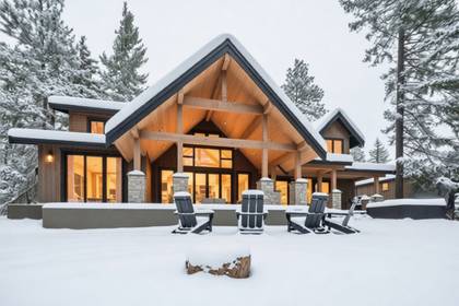 Exterior Back with Snow!