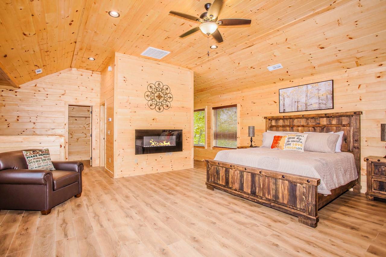 Loft Bedroom with Fireplace Loft Bedroom with Fireplace