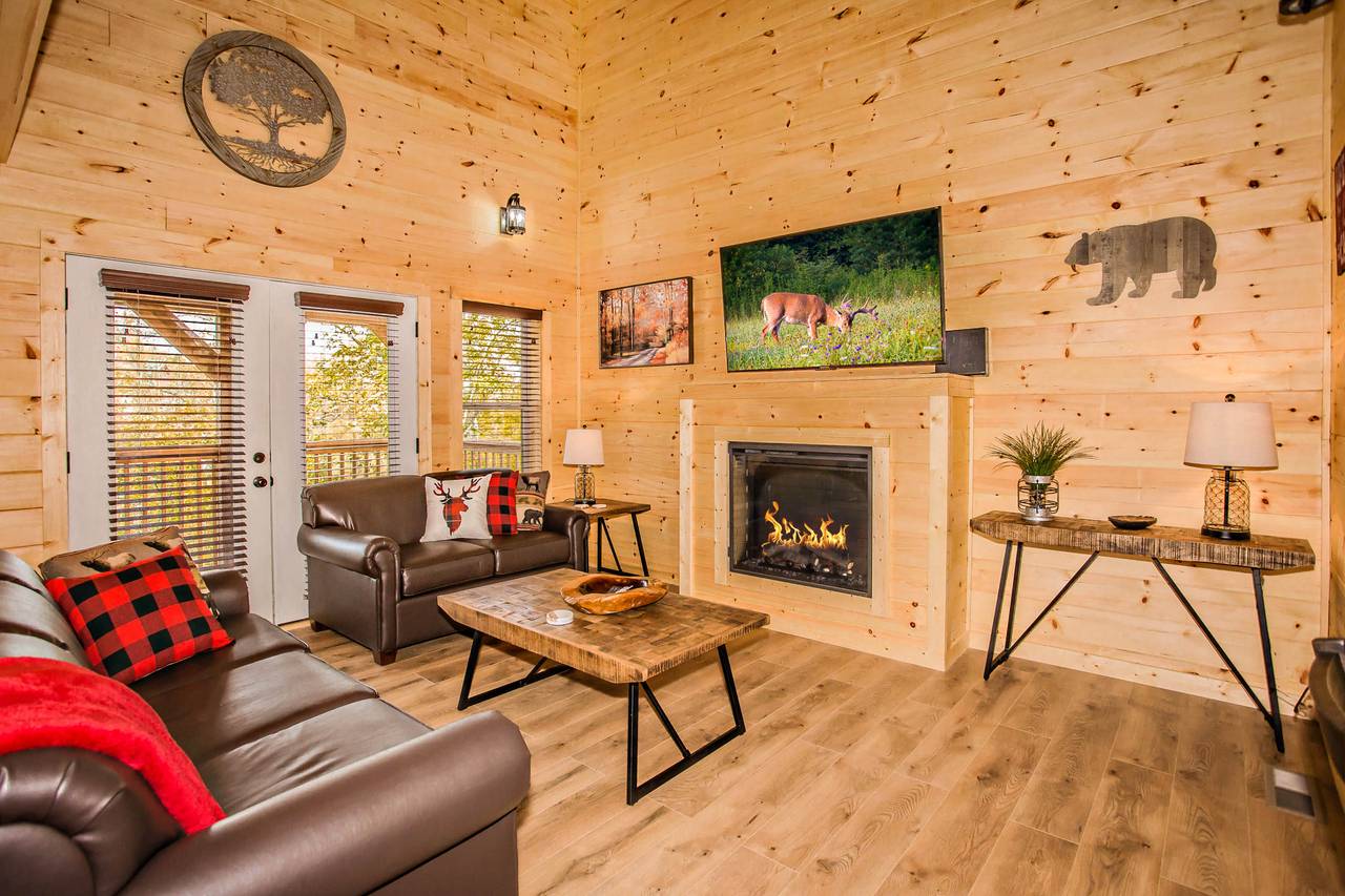 Living Room with fireplace and flat screen TV Living Room with fireplace and flat screen TV
