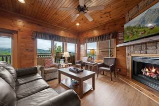 Living room with fireplace and flat screen TV Living room with fireplace and flat screen TV