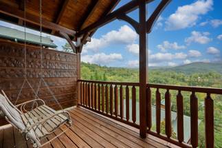 Swing away on the porch swing with views of the Smoky Mtns! Swing away on the porch swing with views of the Smoky Mtns!