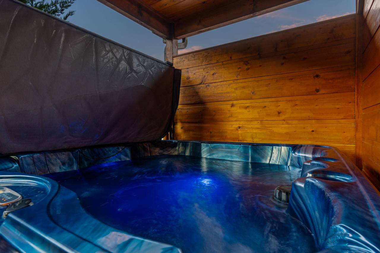 2 hot tubs are located on the back decks 2 hot tubs are located on the back decks