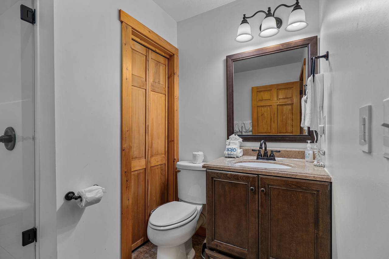 Full downstairs bath with standing shower Full downstairs bath with standing shower