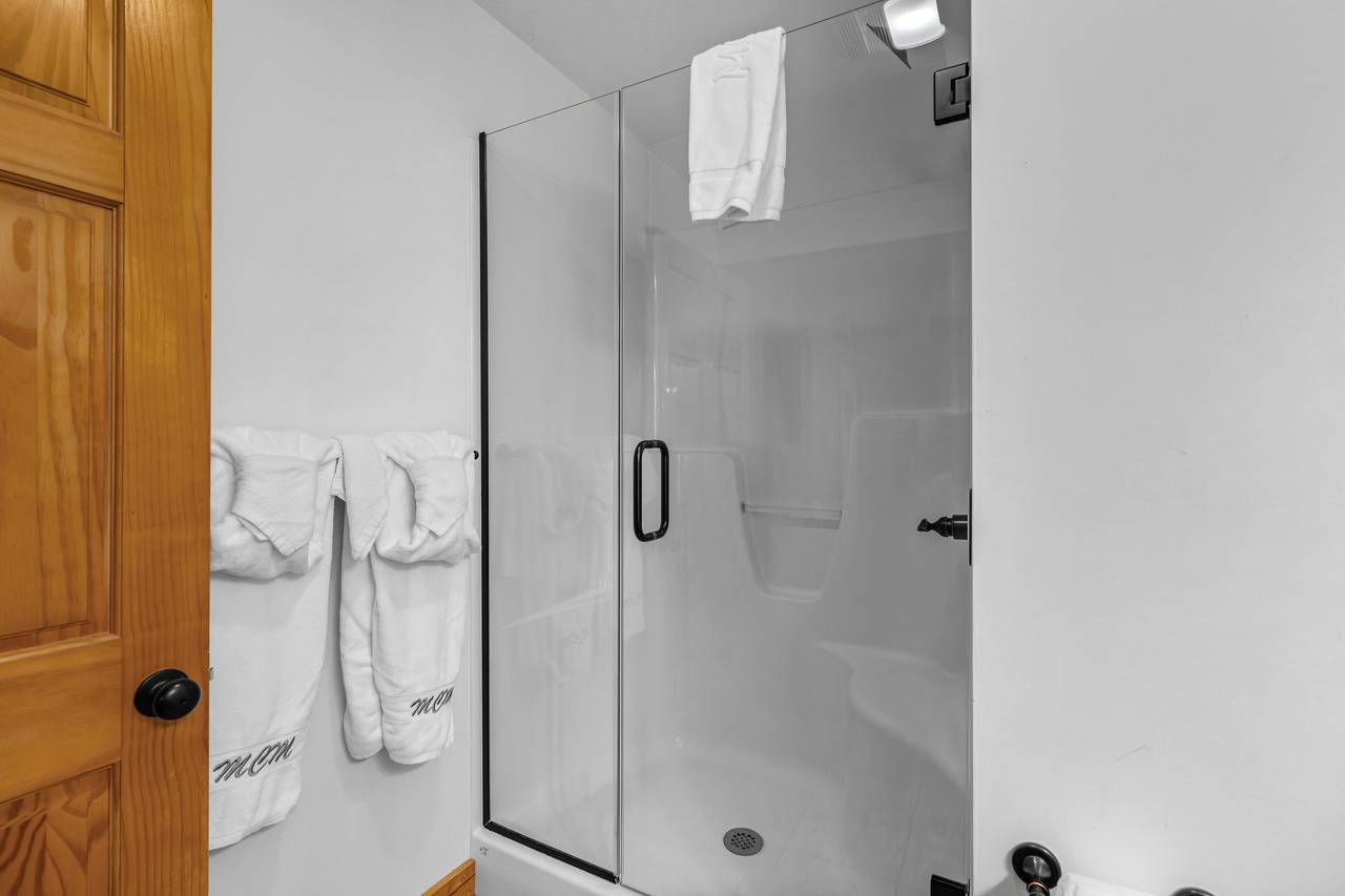 Full downstairs bath with standing shower Full downstairs bath with standing shower