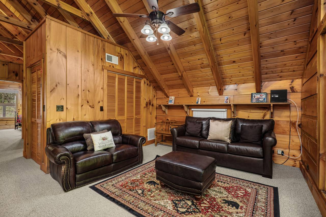 Charming reading space tucked in the upper loft Charming reading space tucked in the upper loft