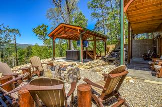 Firepit with peaceful mountain ambiance Firepit with peaceful mountain ambiance