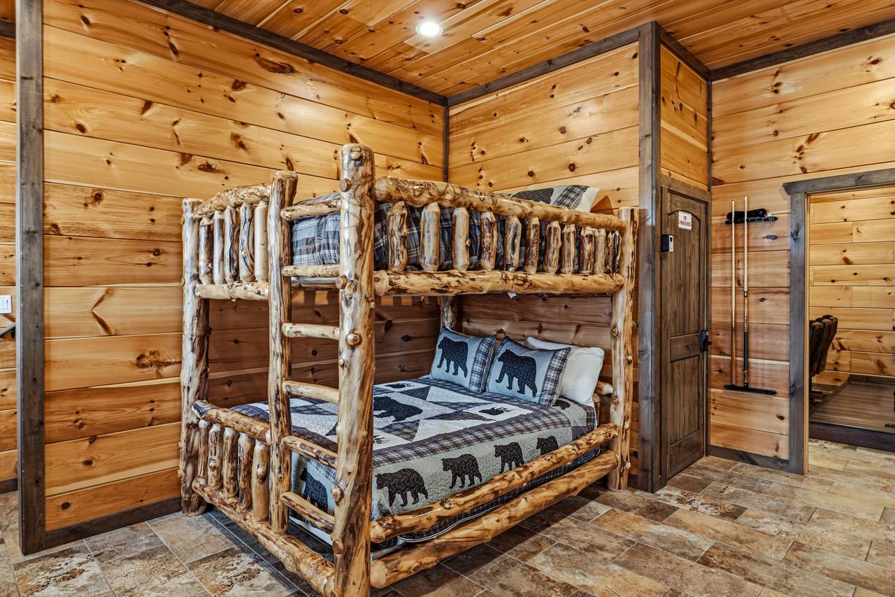 Queen bunk in game room for extra sleeping Queen bunk in game room for extra sleeping