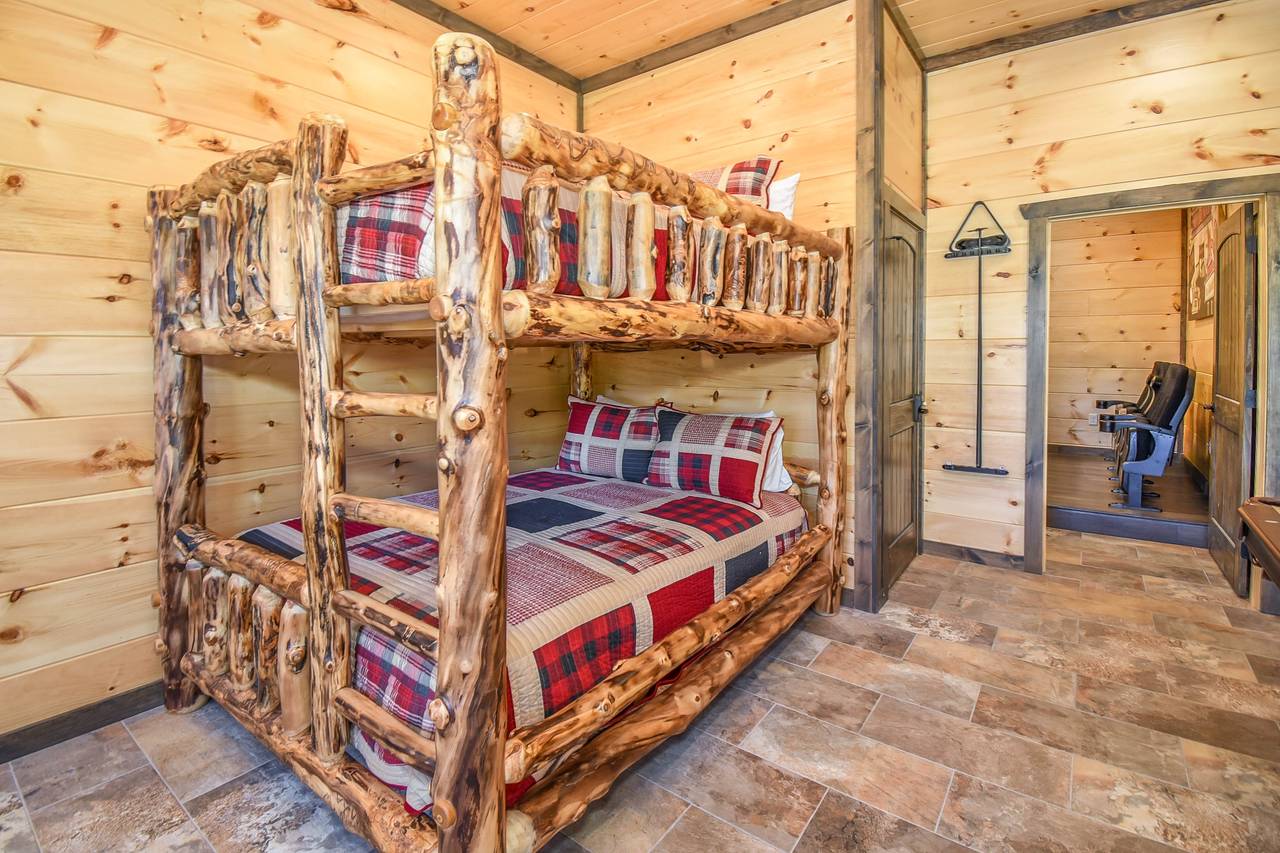Queen bunk in game room for extra sleeping Queen bunk in game room for extra sleeping