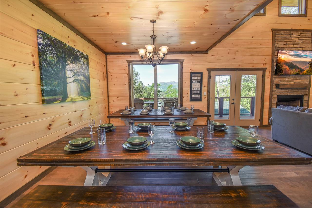Dining tables with seating for 16 Dining tables with seating for 16
