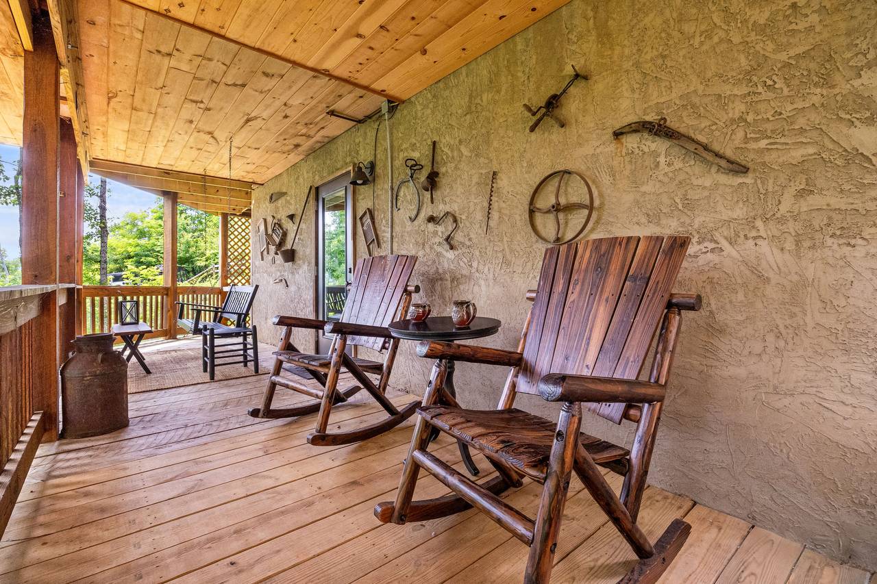 Outdoor seating with rocking chairs Outdoor seating with rocking chairs