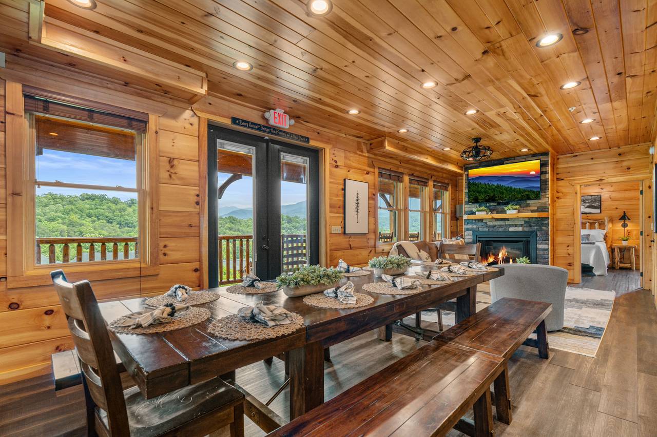 Massive dining table for group meals Massive dining table for group meals