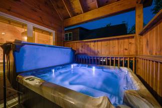 Private outdoor hot tub Private outdoor hot tub
