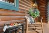 Rocking chairs facing breathtaking mountain scenery Rocking chairs facing breathtaking mountain scenery