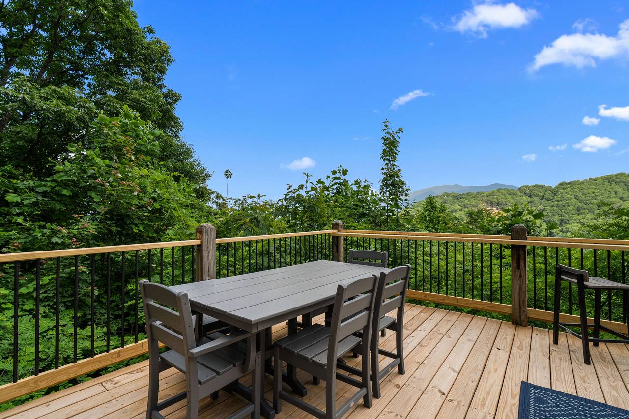 Outdoor dining - new furniture and deck Outdoor dining - new furniture and deck